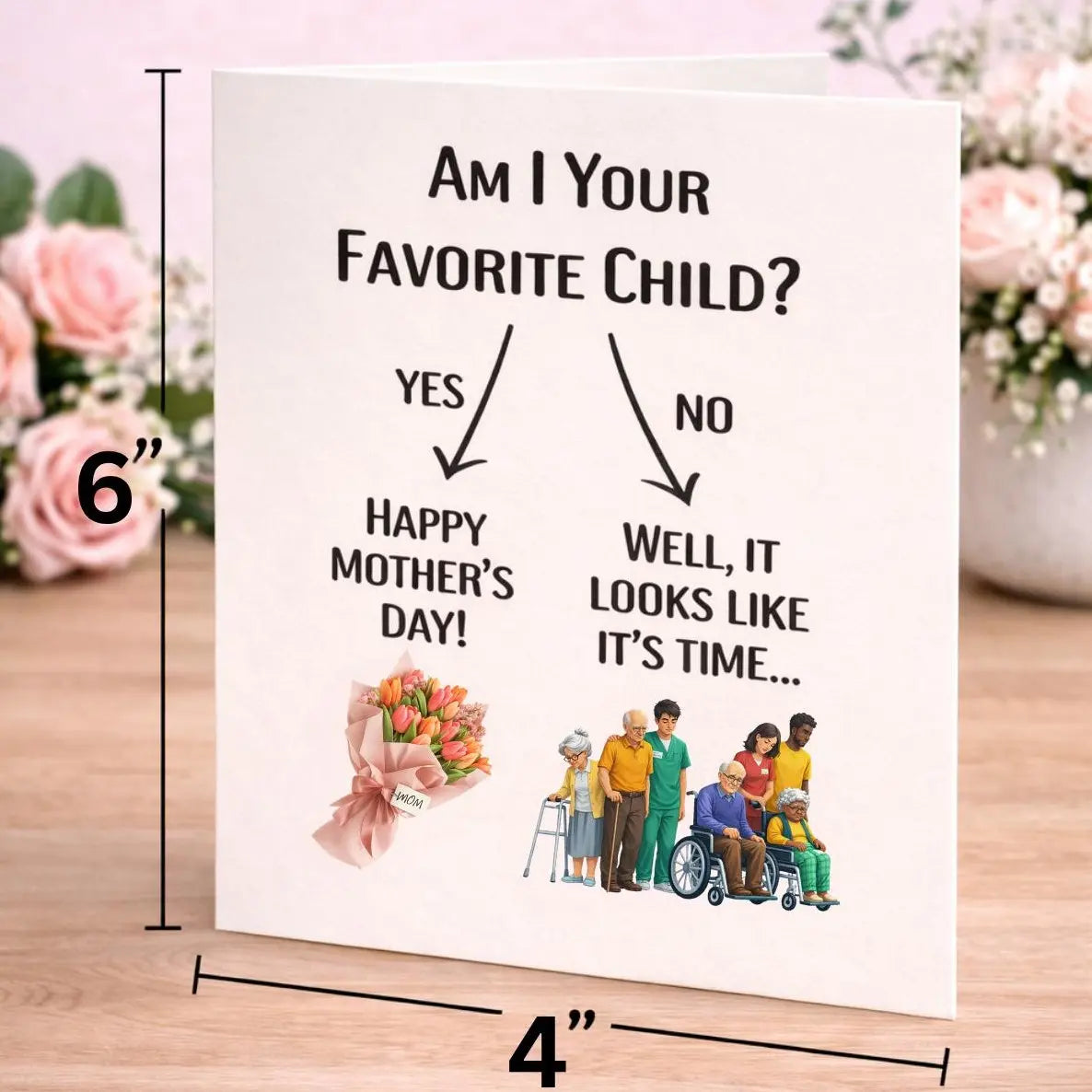 Funny Mothers Day Card for Mom - Gag Gift Card, Blank Inside, Ready to Gift Humorous Mothers Day Card for Mom, Funny Greeting Card, Blank inside with Envelope Funny Card for Mom, Mothers Day Greeting Card, Blank Inside