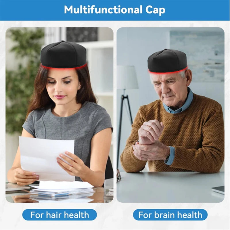 Red Light and Near Infrared Therapy Cap for Hair Growth - Pigarlic Natural Device