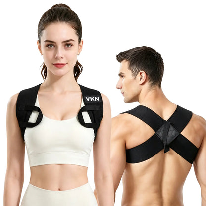VKN Shoulder Straps - Posture Support Straps for Men & Women – Elastic Back Support, Straight Back Support, Use at Home or in Office (S-XXL)