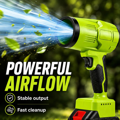 21V Cordless Turbo Jet Blower with Pure Copper Brushless Motor, Drying & Cleaning Power Tool for Car Wash, Garden Maintenance, Holiday Gift Option