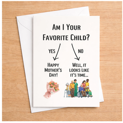 Funny Mothers Day Card for Mom - Gag Gift Card, Blank Inside, Ready to Gift Humorous Mothers Day Card for Mom, Funny Greeting Card, Blank inside with Envelope Funny Card for Mom, Mothers Day Greeting Card, Blank Inside