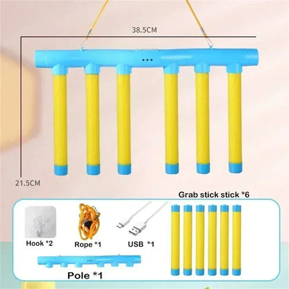Reflex Drop Sticks Challenge Game for Hand-Eye Coordination and Reaction Training - Adjustable Speed Catching Stick for All Ages
